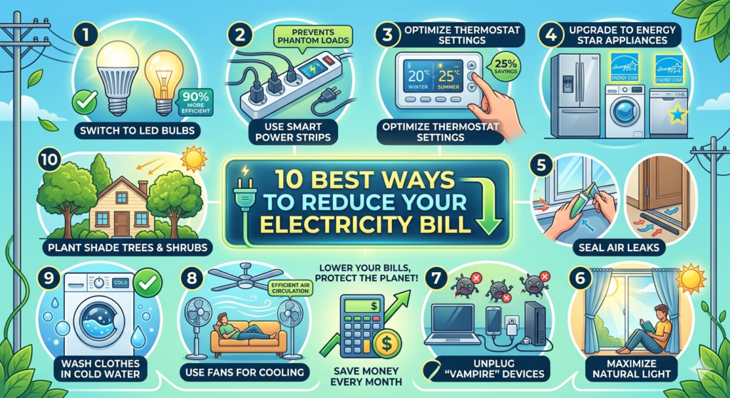 10 Best Ways to Reduce Your Electricity Bill