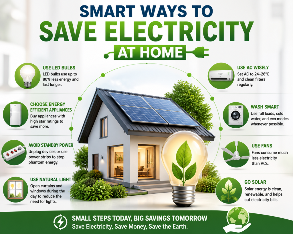 Smart ways to Save Electricity at home