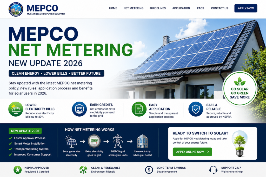 MEPCO Net Metering New Update 2026