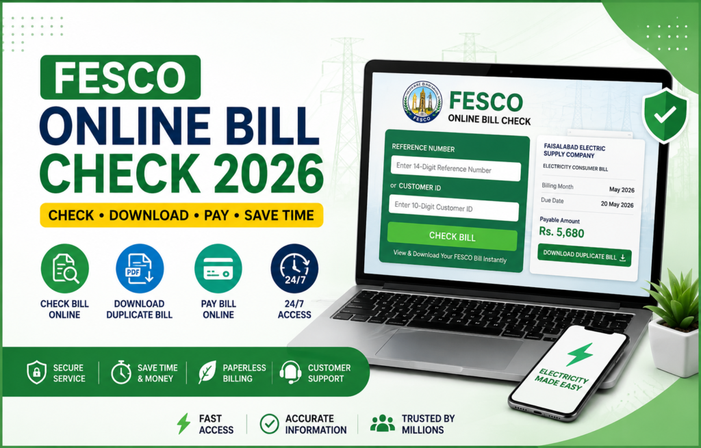 Fesco Online Bill Check 2026