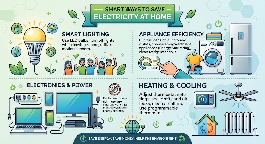 Smart ways to Save Electricity at home