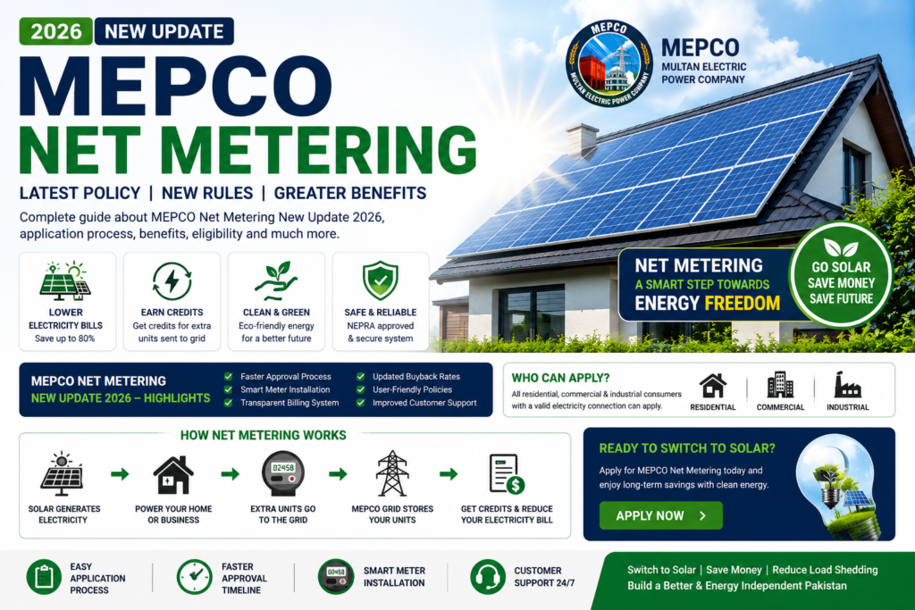 MEPCO Net Metering New Update 2026