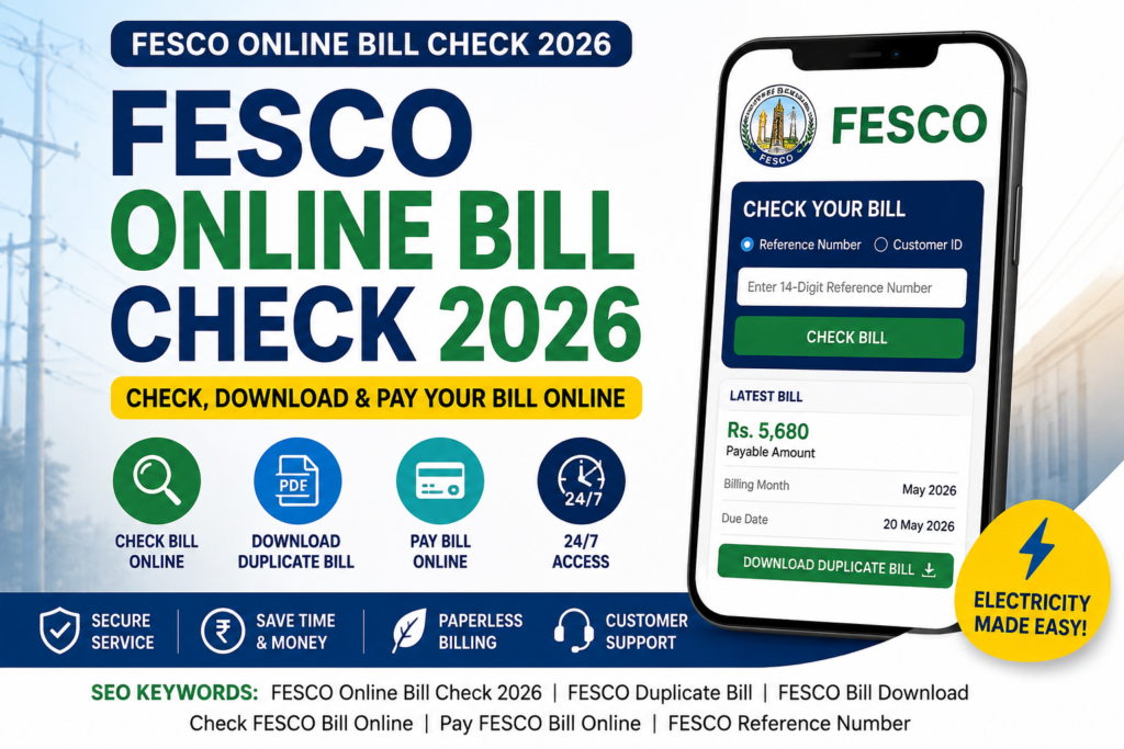 Fesco Online Bill Check 2026