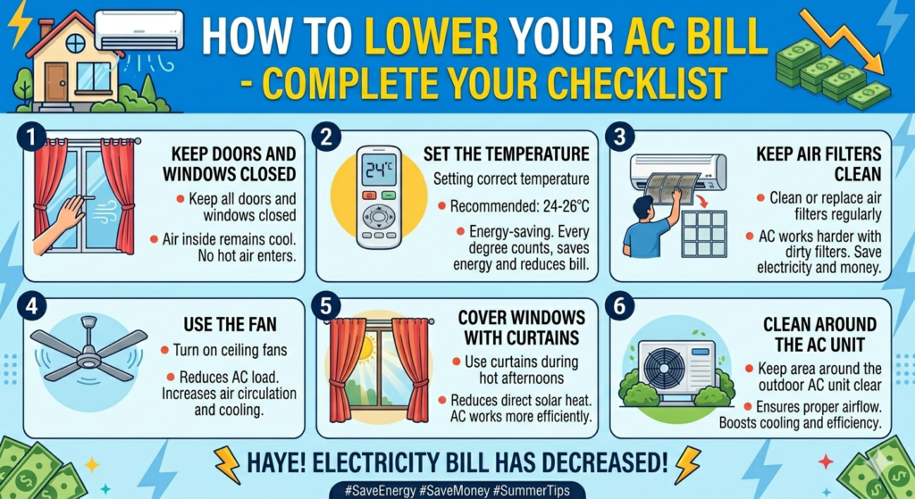 AC Ka Bill Kam Kaise Karein