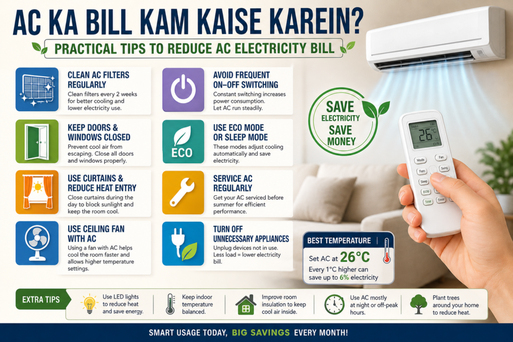 AC Ka Bill Kam Kaise Karein