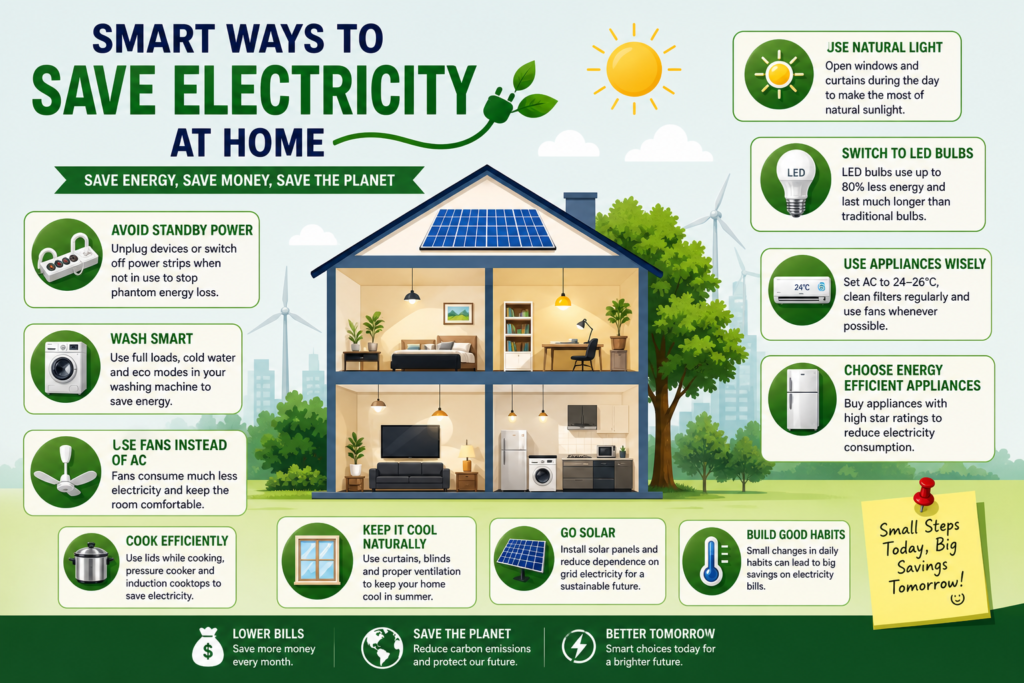 Smart ways to Save Electricity at home